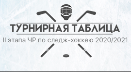 Итоговое положение команд после двух этапов Чемпионата России по следж-хоккею сезона 2020/2021